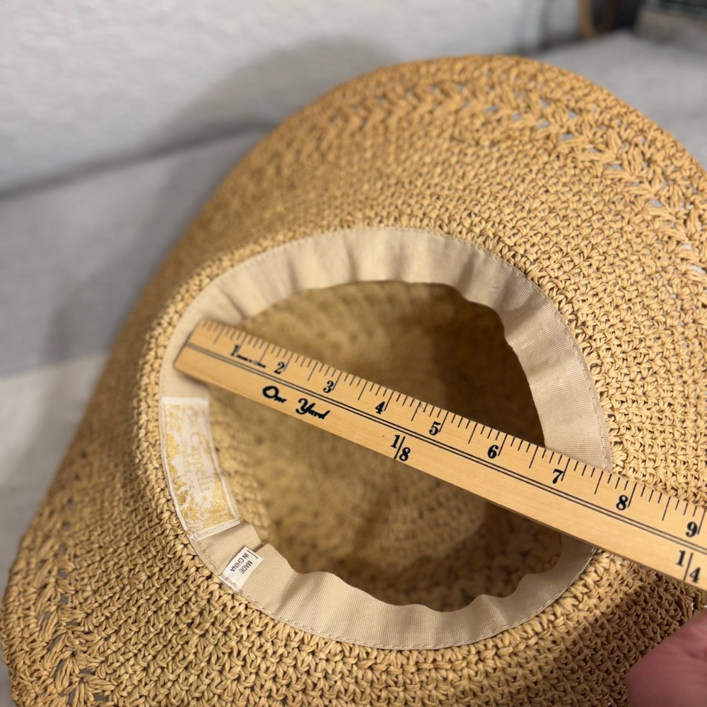 Cappelli Straworld Broad Brim Women’s Fancy Weave Straw Hat. Natural - Picture 9 of 10